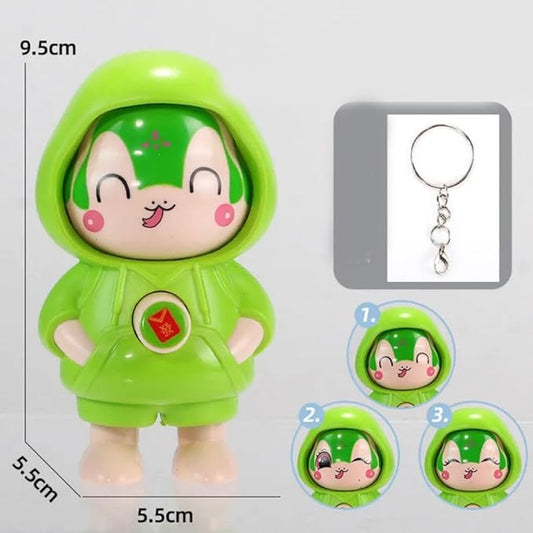 Assorted snake Face Changing Toy Key Holder Cartoon Character Keychain for Gift and Decor Purpose