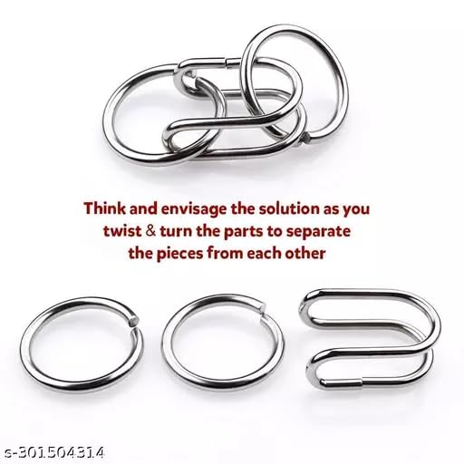 Brain Teasers Metal Wire Puzzle Toys - Assorted Metal Puzzle Toys for Gifts, Puzzle Unlock Interlock Toys - IQ Puzzle Brain Teaser (6 pc) Puzzle Unlock Interlock Toys