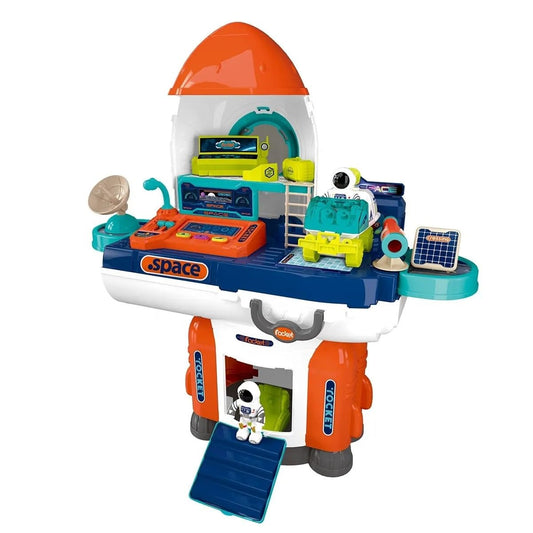 2-in-1 Space Rocket Toy Set – Educational Astronaut Playset for Kids (3–10 Years)