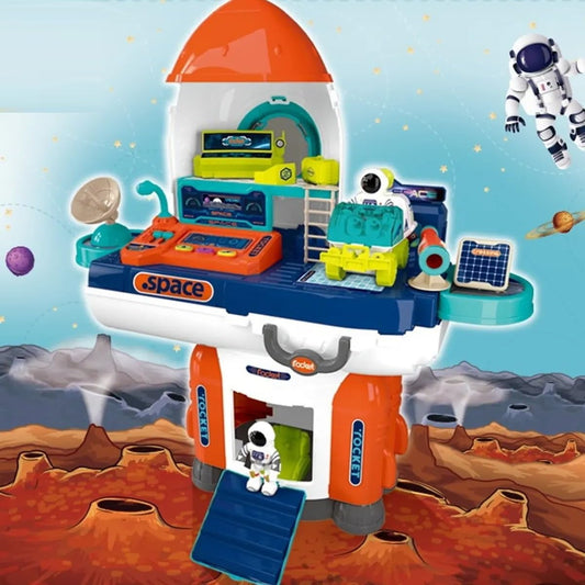 2-in-1 Space Rocket Toy Set – Educational Astronaut Playset for Kids (3–10 Years)