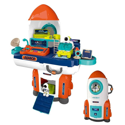 2-in-1 Space Rocket Toy Set – Educational Astronaut Playset for Kids (3–10 Years)