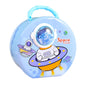 Cartoon Space Piggy Bank – Cute Coin Saver for Kids (Sky Blue, Pack of 1)