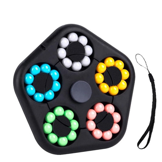 Rotating Bead Circle Puzzle – Fidget Toy with Wrist Strap (Assorted Colors)