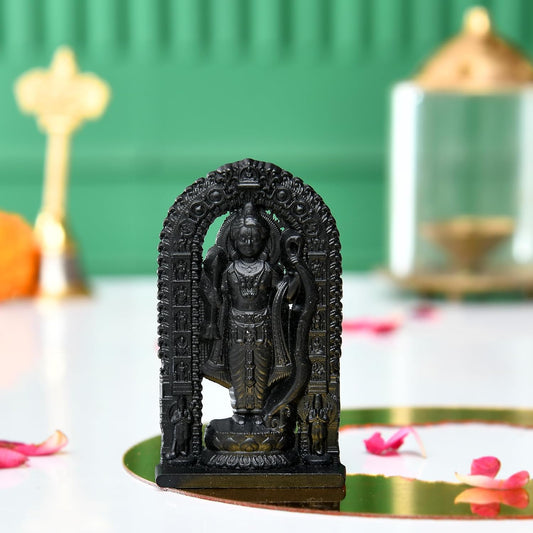 Ram Lalla Idol Ayodhya Metal Shree Ram Lalla Murti Ayodhya Ram Idol for Home Decor, Pooja, Temple Mandir Housewarming Gifts Unique Set of 1 (Height - 2.7 Inch)