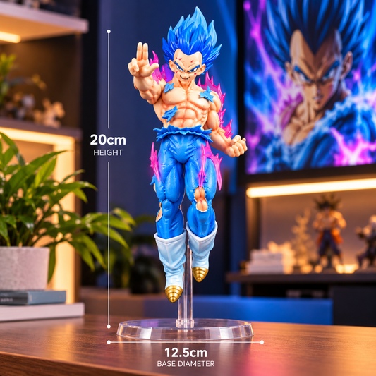 Super Saiyan Blue Anime Action Figure 20cm with Energy Effects