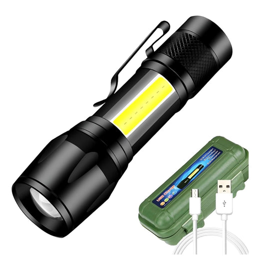 Mini USB Rechargeable LED Flashlight – Zoomable & Pocket-Sized