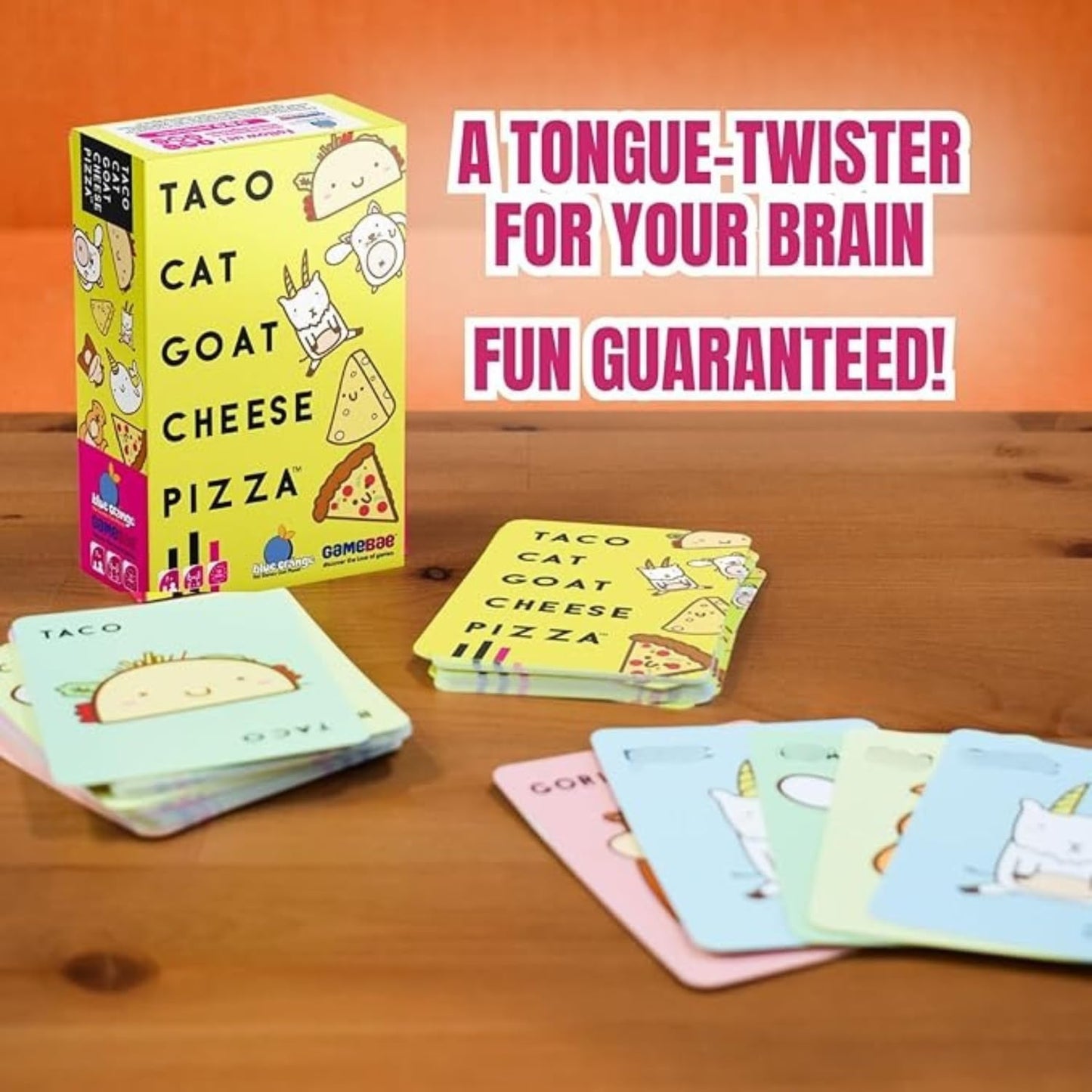 Taco Cat Goat Cheese Pizza The Party Card Game for Kids, Teens, Adults, and Families 10-15 Min, Age 7+, 2-8 Players