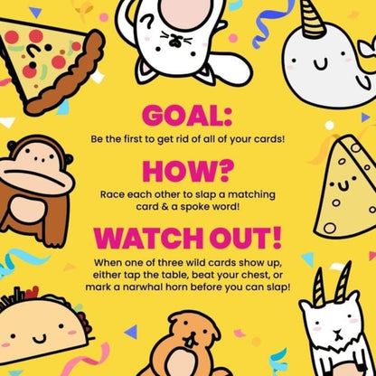 Taco Cat Goat Cheese Pizza The Party Card Game for Kids, Teens, Adults, and Families 10-15 Min, Age 7+, 2-8 Players