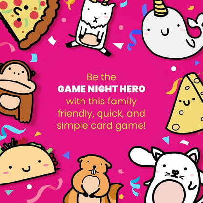 Taco Cat Goat Cheese Pizza The Party Card Game for Kids, Teens, Adults, and Families 10-15 Min, Age 7+, 2-8 Players