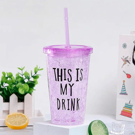 Acrylic Frosty Ice Cup Freezing Gel Sipper. (Assorted Colours)