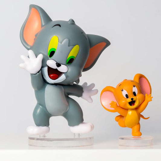 Tom & Jerry Action Figures - Limited Edition Gift for Kids & Adults, Cartoon Collectibles for Desk, Car Dashboard, Cake Decoration, Office & Study Table Set of 1