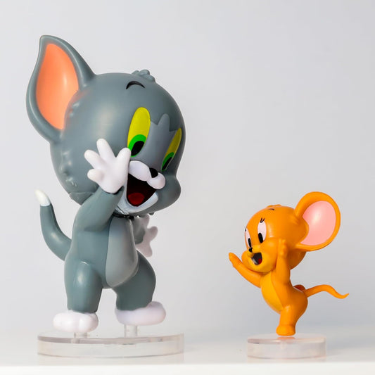 Tom & Jerry Action Figures - Limited Edition Gift for Kids & Adults, Cartoon Collectibles for Desk, Car Dashboard, Cake Decoration, Office & Study Table Set of 1