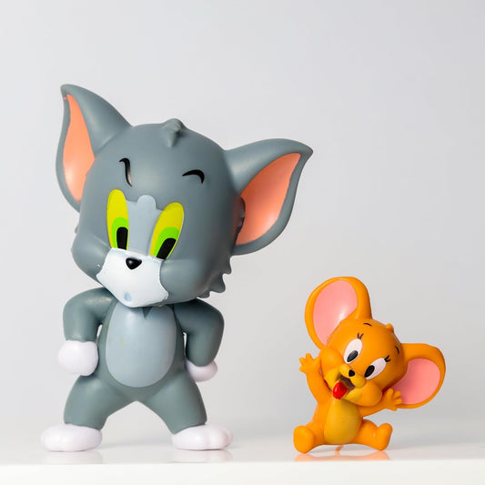 Tom & Jerry Action Figures - Limited Edition Gift for Kids & Adults, Cartoon Collectibles for Desk, Car Dashboard, Cake Decoration, Office & Study Table Set of 1