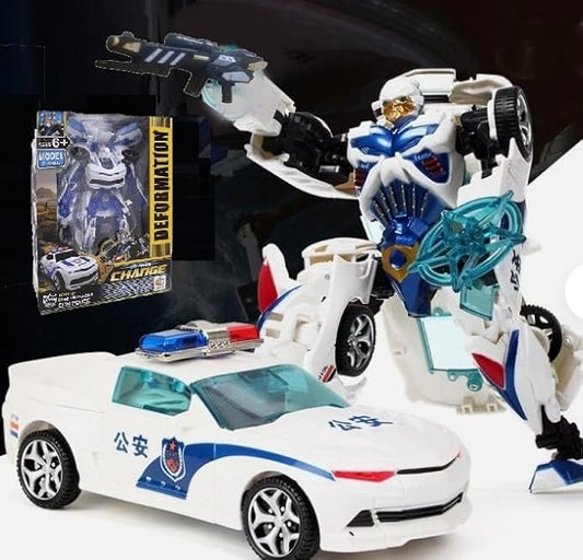 Robot to Police Car Robot Converting Action Figure (Big Size 26cm)