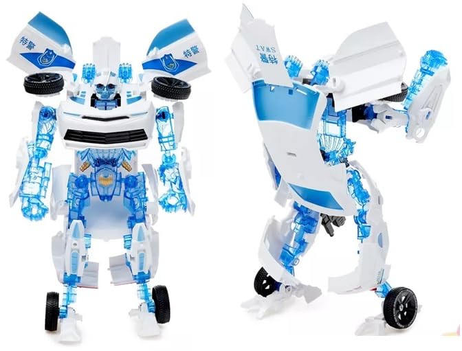 Robot to Police Car Robot Converting Action Figure (Big Size 26cm)