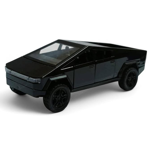 Tesla Cyber Truck 1:36 Model Car Exclusive Alloy Metal Pull Back Die-cast Car Diecast Metal Toy car with Openable Doors & Light Music Best Gifts Toys Kids Black Color (Pack of 1)