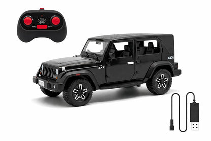 Remote Control Thar Die Cast (1.22) with Spray Smoke – Open Door RC Jeep Toy (Rechargeable)
