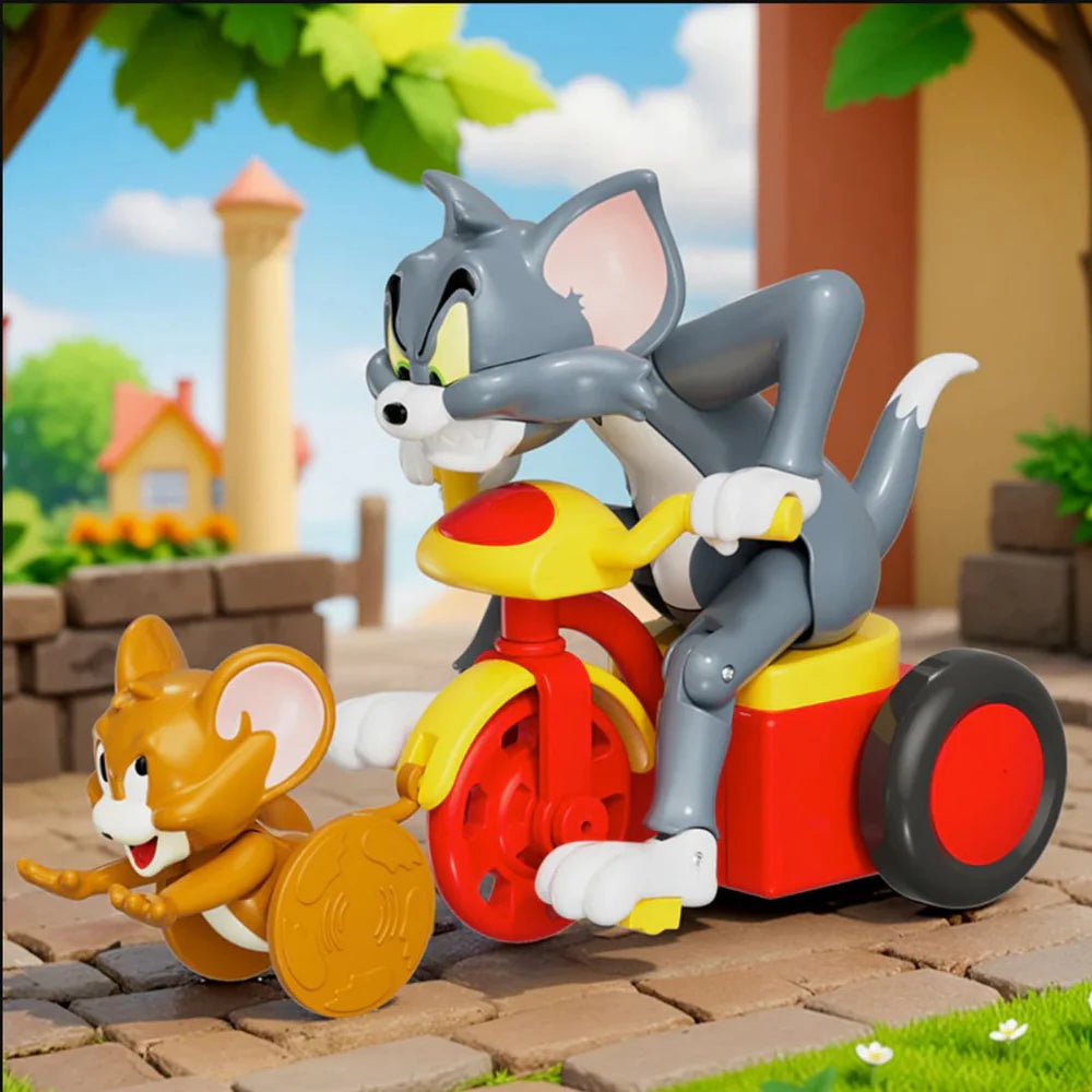 Tom & Jerry Pull-Back Action Toy with Movable Parts – Fun Running Chase Cartoon Toy