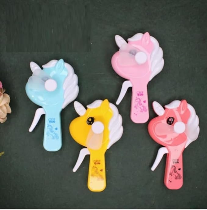 Cute Horse Shaped Design Handheld Fans Stylish Hand Pressure Mini Fan (Assorted Colours)