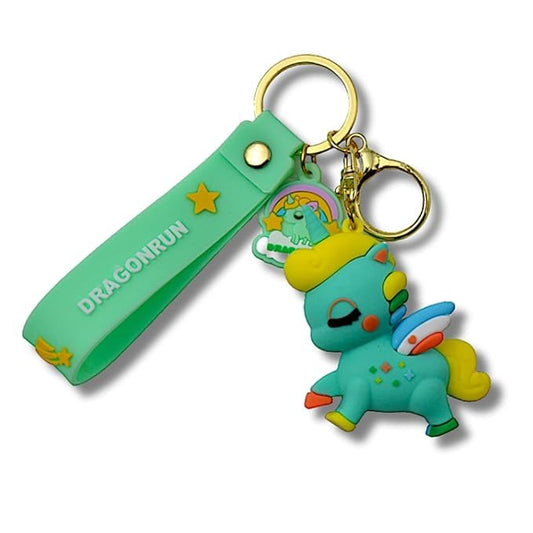 Assorted Green Unicorn Keychain – Whimsical & Charming Accessory – 12x5x3 CM Keyring for Bags, Backpacks & More – Fun Gift for All Ages