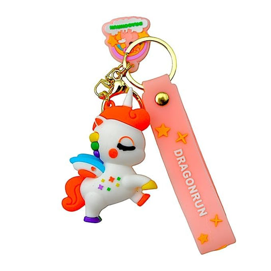 White Unicorn Keychain – Whimsical & Charming Accessory – 12x5x3 CM Keyring for Bags, Backpacks & More – Fun Gift for All Ages|ASSORTED