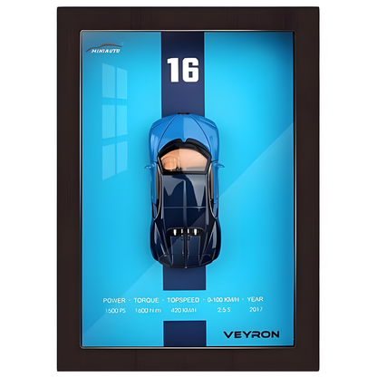 3D Supercar Wooden Frame – Luxury Car Wall Decor/ Collectibles