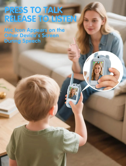 Kids Video Walkie Talkie Set – With HD Camera, Voice Changer & Long-Range Talk