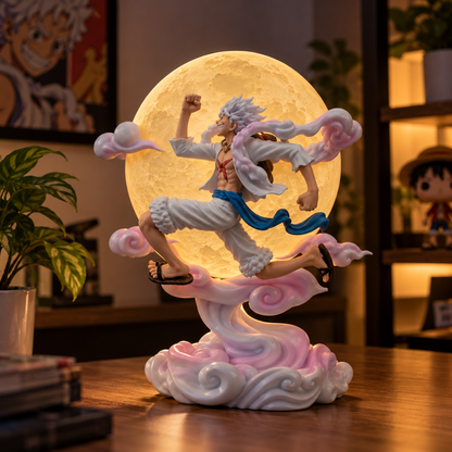 Gear 5 Luffy Anime Action Figure – Cloud & Moon with LED Light Statue - 24cm