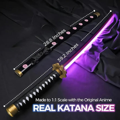 LED - Zoro Black 104 Cm Wooden Katana fully assembled