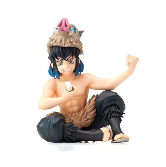 Demon Slayer Inosuke Hashibira Sitting and Eating (15 CM)