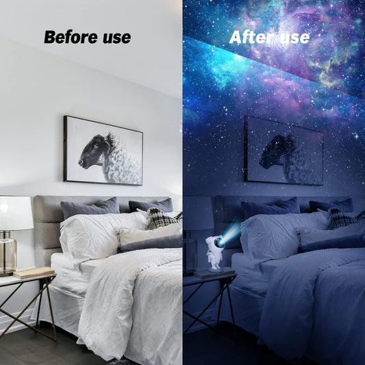 Astronaut Galaxy Projector Night Light – 360° Rotating