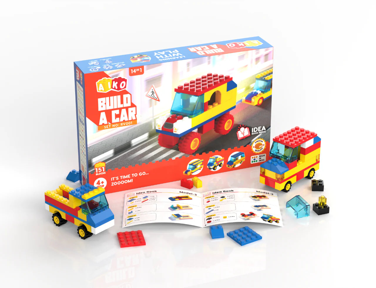 AIKO Build-a-Car | Creative Building Block Set For Kids
