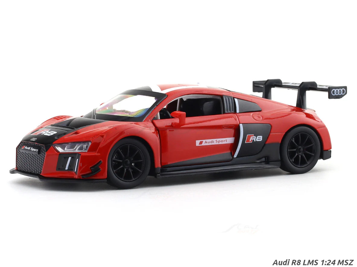 CCA Licensed Audi R8 LMS 1:24 Diecast Model Car – Red Racing Edition