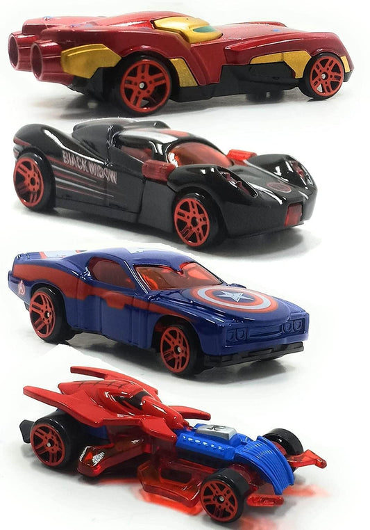 Mini Metal Car for Kids, Car Pack of 4 Mini Racers Series Diecast Cars Suitable for Children, Movie Vehicle Racing Cars for Small Racing Unbreakable for Kids - Multicolor