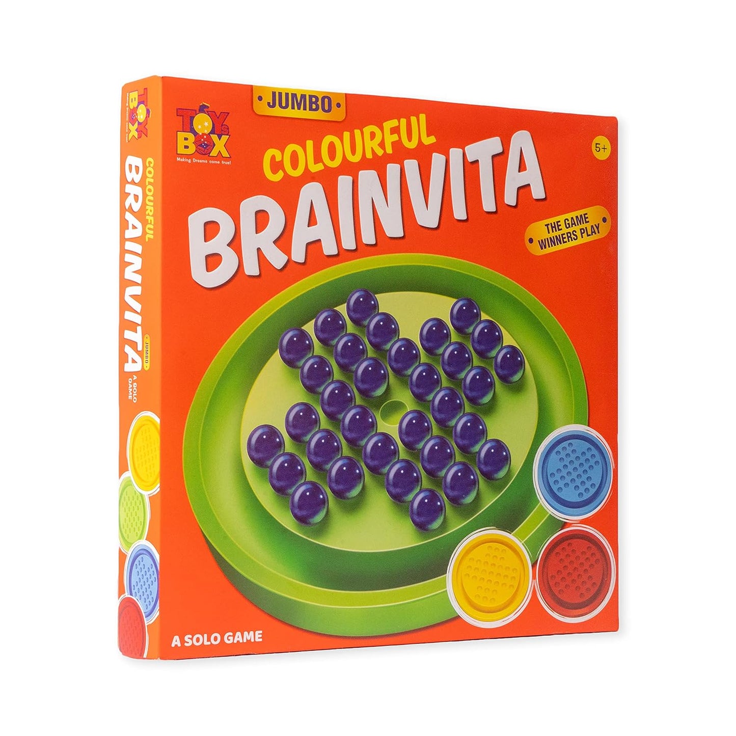 Jumbo Brainvita Game, Multicolour