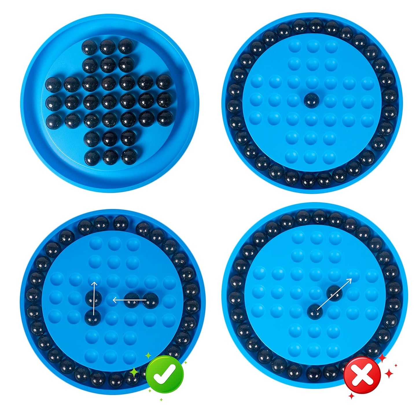 Jumbo Brainvita Game, Multicolour