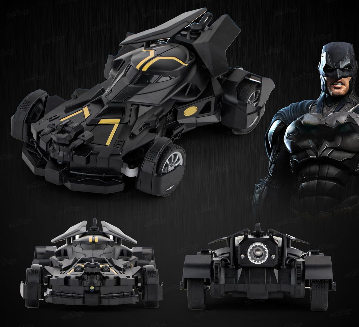 Batman Remote Control Car for Kids with Mist Spray (Black)