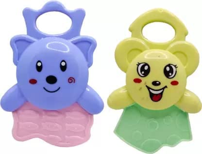 Baby Rattle Musical Preschool Toy for Kids | Rattling Toy Teether | Set of 6: Funny Rattle, Funny Juggler, Chuk-Chuk Rattle and Minky Rattle, Cute Duffly and Chinki Rattle - Multi Color