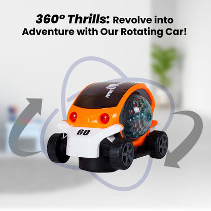 Battery-Operated 360° Stunt Car Toy – Music & 4D Lights