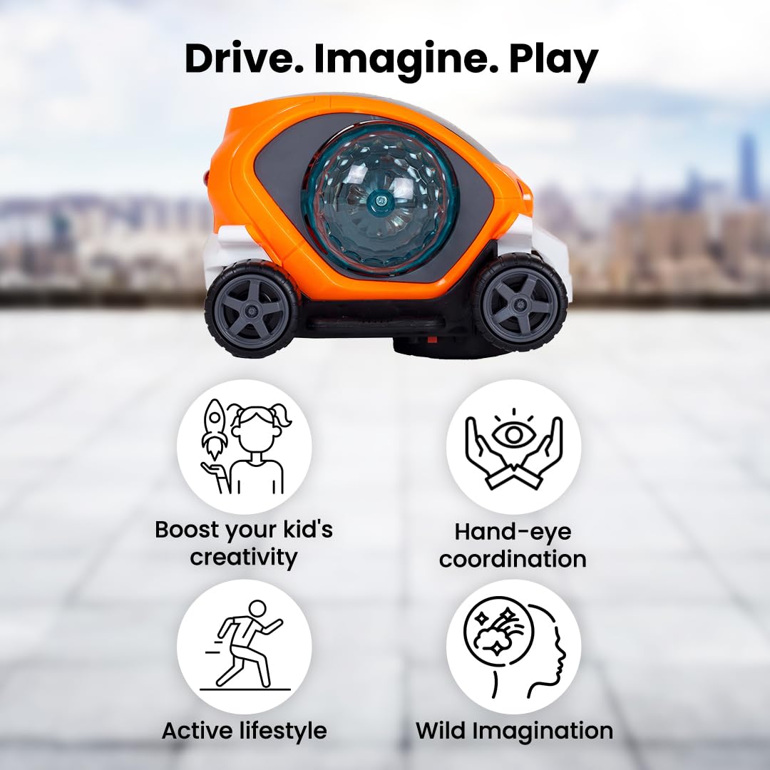 Battery-Operated 360° Stunt Car Toy – Music & 4D Lights