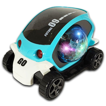 Battery-Operated 360° Stunt Car Toy – Music & 4D Lights