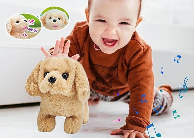Walking Brown Dog Toy | Hopping & Talking Bunny | Rapid Jumping Rabbit Toy with Wiggling Ears, Twitching Nose & Interactive Educational Play for Kids