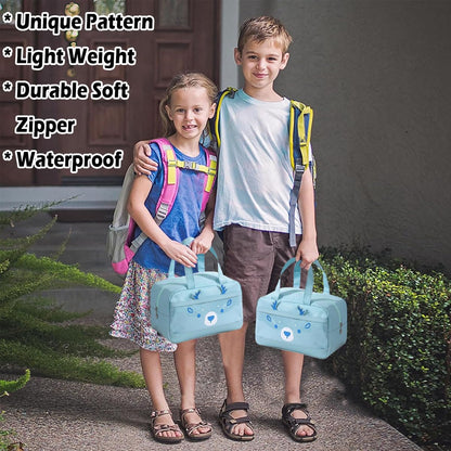 Rectangle Insulated Travel Lunch Bag – Multi-Purpose Tiffin Carrier (Sky Blue)
