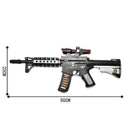 AK47 Light and Sound Musical PUBG Gun Toy with Vibration and Laser Projection (Black)