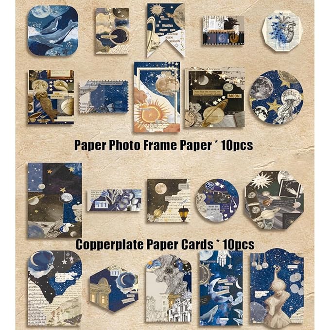 Vintage Scrapbooking Journal Kit  Aesthetic Sticker Journaling Scrapbook Photo Album (Intercropping Butterfly)