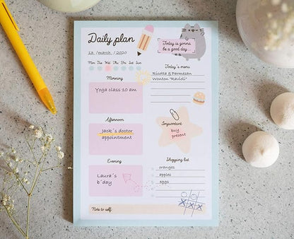 A5 Desk Pad with Daily, Weekly Planner and Monthly Calendar (Assorted colors)