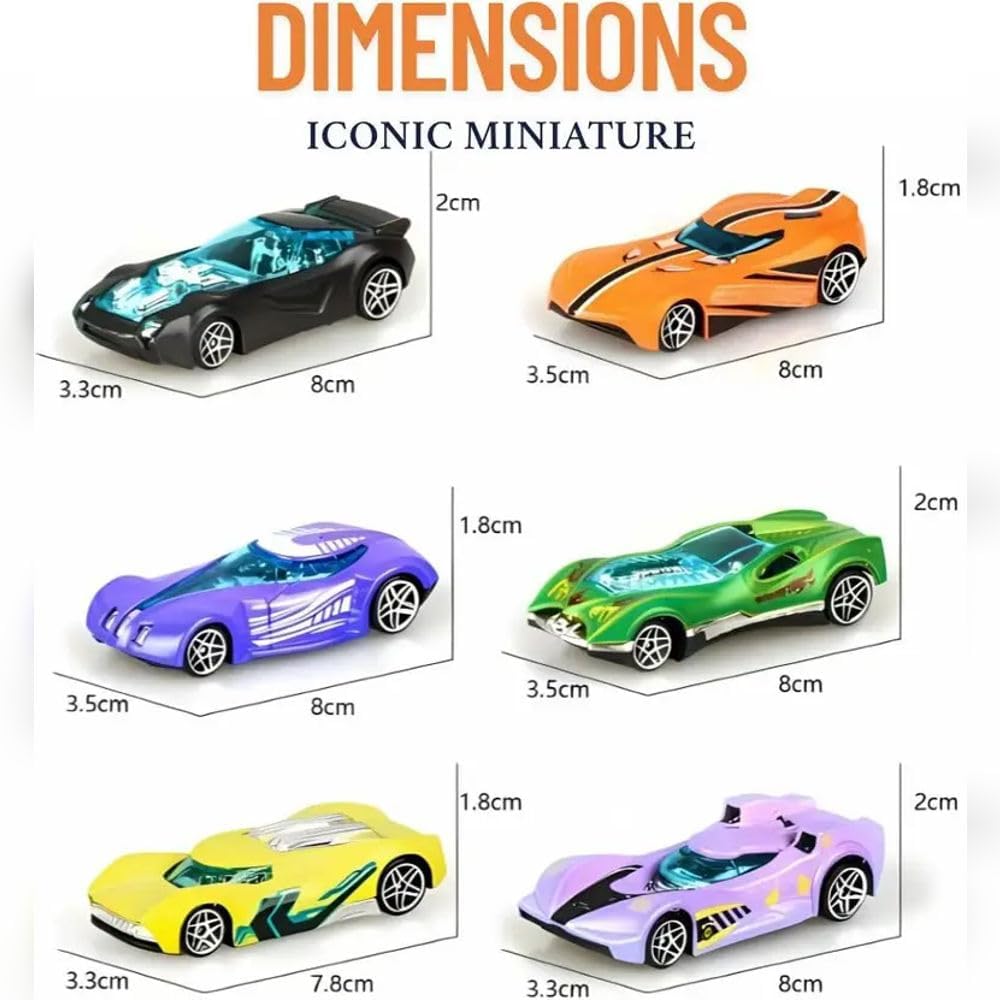 Color Changing Toy Cars for Kids (Multicolor, pack of 6)