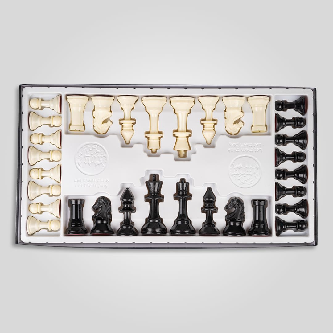 Magnetic Chess Board Set with Magnetic Pieces Having Storage Case for Each Piece, Board Games for Kids and Adults (16.5x16.5 Inches)