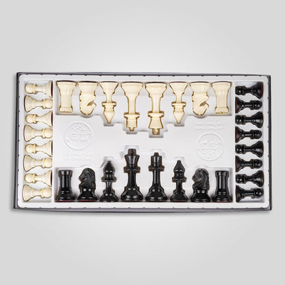 Magnetic Chess Board Set with Magnetic Pieces Having Storage Case for Each Piece, Board Games for Kids and Adults (16.5x16.5 Inches)