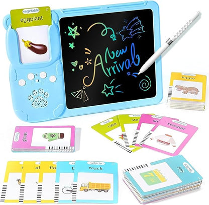 Talking Flash Cards with LCD Writing Tablet (Assorted Colours)